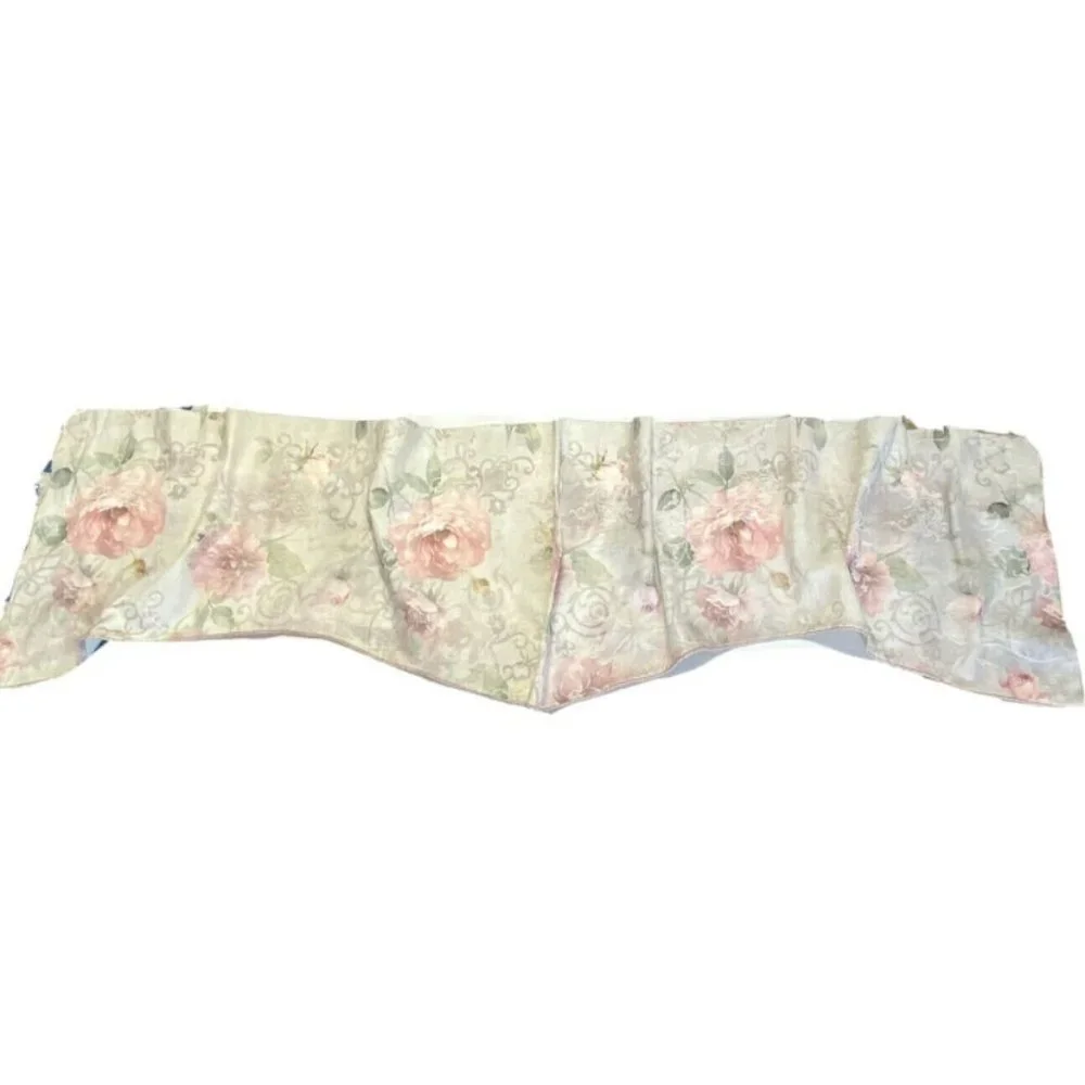 Vintage 90s Luxury Wide Valance Curtain Floral
